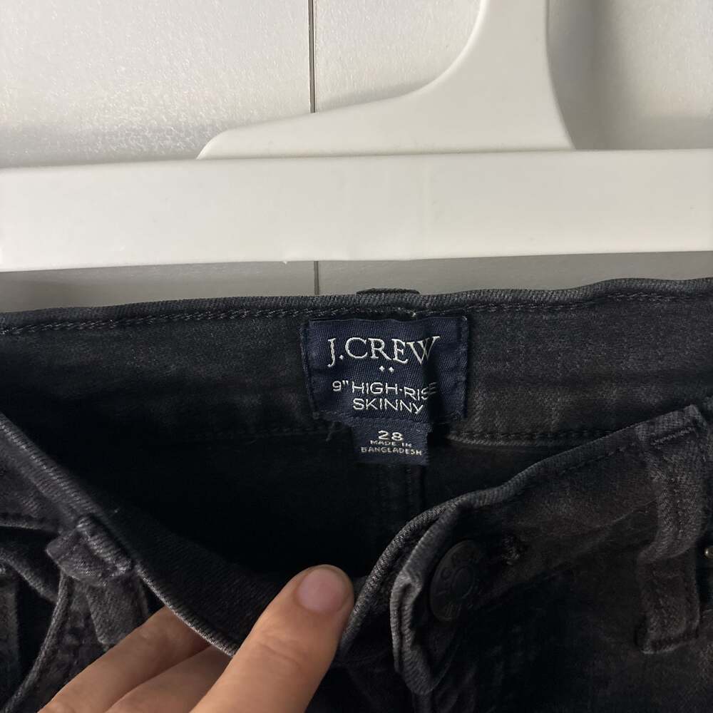 J. Crew Women's Black Denim High-Rise Skinny Jeans Size 27